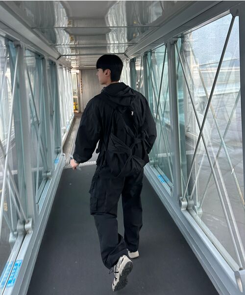 GAKKAI UNIONS(ガッカイユニオンズ)の「ナイロンストリングカーゴパンツブラック(スウェットパンツ・レディース・その他・SMALL/MEDIUM/LARGE)」の2枚目の写真
