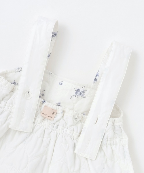 petit main（プティマイン）の「【リンク】キルトジャンパースカート（ジャンパースカート・キッズ・アイボリー/ブラック・120cm/130cm/90cm/100cm/80ｃｍ/110cm）」の8枚目の写真