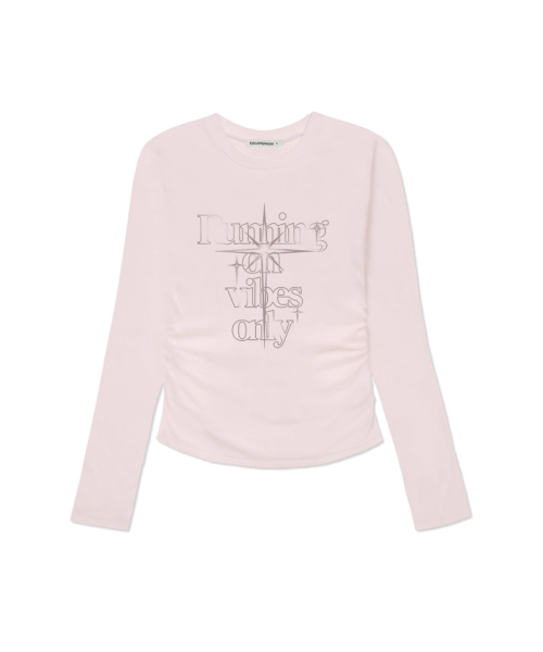 ESCAPEFROM（エスケープフロム）の「ランニングバイブプリントスリムフィットシャーリングロングスリーブ [4色]（Tシャツ/カットソー・レディース・アイボリー/ブラック/ブラウン/ピンク・MEDIUM）」の8枚目の写真