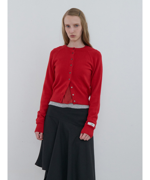 Kijun(キジュン)の「Double Neck Knit Cardigan Red(カーディガン/ボレロ・レディース・その他・SMALL/MEDIUM)」の1枚目の写真