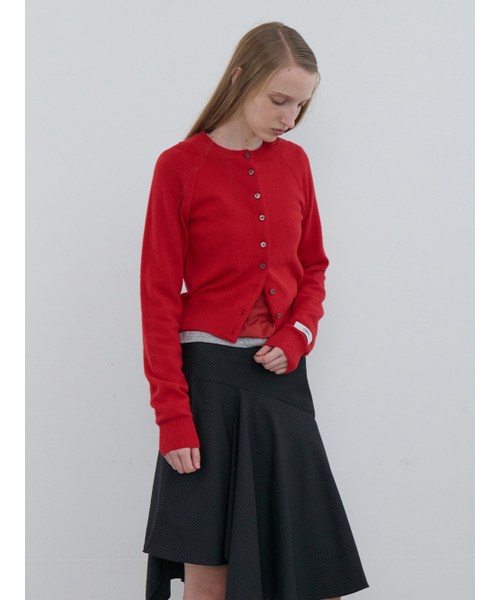 Kijun(キジュン)の「Double Neck Knit Cardigan Red(カーディガン/ボレロ・レディース・その他・SMALL/MEDIUM)」の2枚目の写真