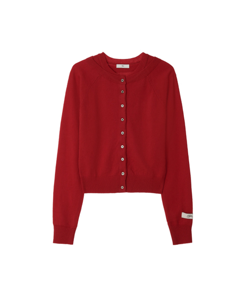 Kijun(キジュン)の「Double Neck Knit Cardigan Red(カーディガン/ボレロ・レディース・その他・SMALL/MEDIUM)」の5枚目の写真