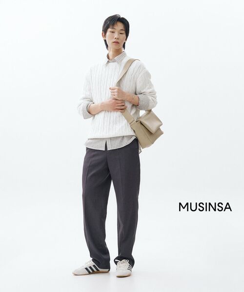 MUSINSA STANDARD（ムシンサスタンダード）の「クールタッチセミワイドヒドゥンバンディングスラックス[ガンメタル]（スラックス・メンズ・その他・26/27/28/36/38/40/42/29/30/31/32/33/34）」の7枚目の写真