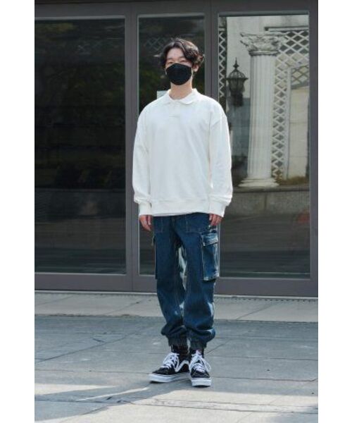 MUSINSA STANDARD（ムシンサスタンダード）の「特大の襟付きスウェットシャツ[クリーム]（スウェット・メンズ・その他・LARGE/X-LARGE/XX-LARGE/XXX-LARGE）」の11枚目の写真