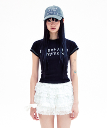 SOLID LETTERING T-SHIRTS BLACK