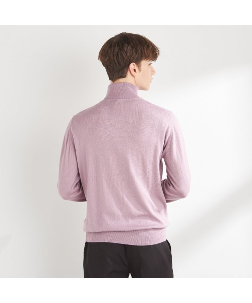 SUIT SELECT（スーツセレクト）の「【おうちで洗える】【RBC】【秋冬】ウールタートルネックニットセーター/ZEGNA BARUFFA（ニット/セーター・メンズ・ホワイト/ネイビー/パープル/ブラック/グレー・MEDIUM/LARGE/X-LARGE）」の22枚目の写真