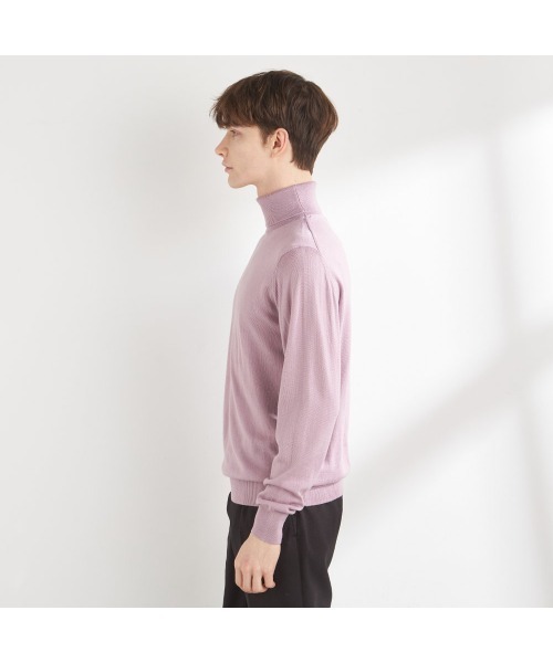 SUIT SELECT（スーツセレクト）の「【おうちで洗える】【RBC】【秋冬】ウールタートルネックニットセーター/ZEGNA BARUFFA（ニット/セーター・メンズ・ホワイト/ネイビー/パープル/ブラック/グレー・MEDIUM/LARGE/X-LARGE）」の21枚目の写真