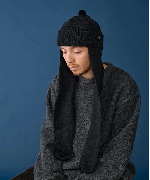 CPH（シーピーエイチ）の「CPH/シーピーエイチ/RABBIT KNIT BALKY WOOL（ニットキャップ/ビーニー・メンズ・レッド/ブラック・F）」の3枚目の写真