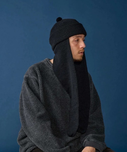 CPH（シーピーエイチ）の「CPH/シーピーエイチ/RABBIT KNIT BALKY WOOL（ニットキャップ/ビーニー・メンズ・レッド/ブラック・F）」の4枚目の写真