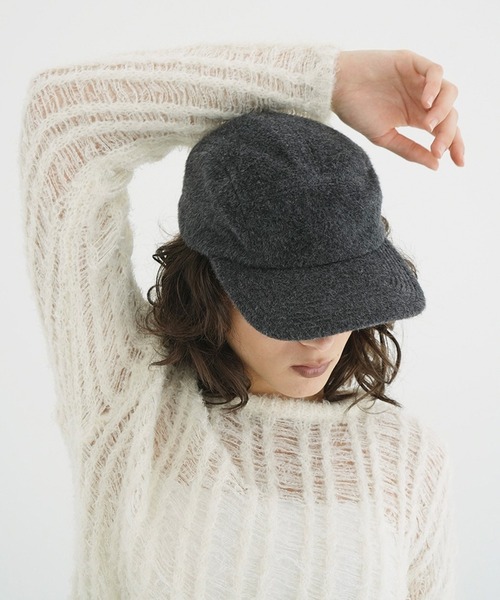 CLANE（クラネ）の「CLANE × KIJIMA TAKAYUKI ANGORA SHAGGY JET CAP（キャップ・レディース・グレー・F）」の3枚目の写真