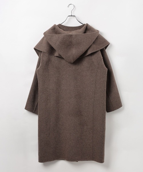 BAYFLOW（ベイフロー）の「【EF(エフ)】リバーフーディーコート（WOMEN）（ノーカラーコート・レディース・ブラウン/チャコール・FREE）」の11枚目の写真