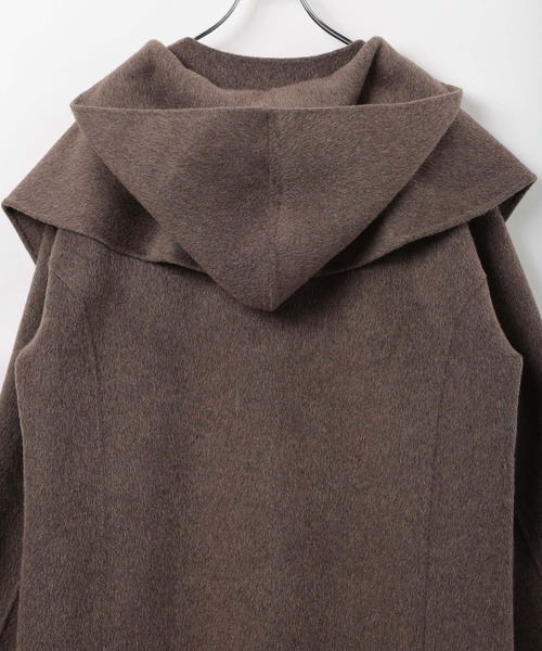 BAYFLOW（ベイフロー）の「【EF(エフ)】リバーフーディーコート（WOMEN）（ノーカラーコート・レディース・ブラウン/チャコール・FREE）」の12枚目の写真