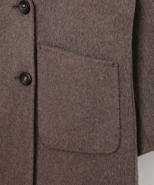 BAYFLOW（ベイフロー）の「【EF(エフ)】リバーフーディーコート（WOMEN）（ノーカラーコート・レディース・ブラウン/チャコール・FREE）」の17枚目の写真