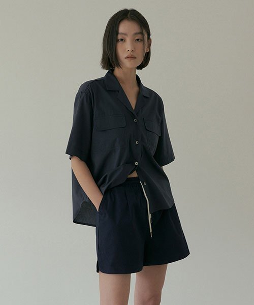 LINGSEOUL（リングソウル）の「bamboo blended pocket blouse-navy（シャツ/ブラウス・レディース・その他・FREE）」の4枚目の写真