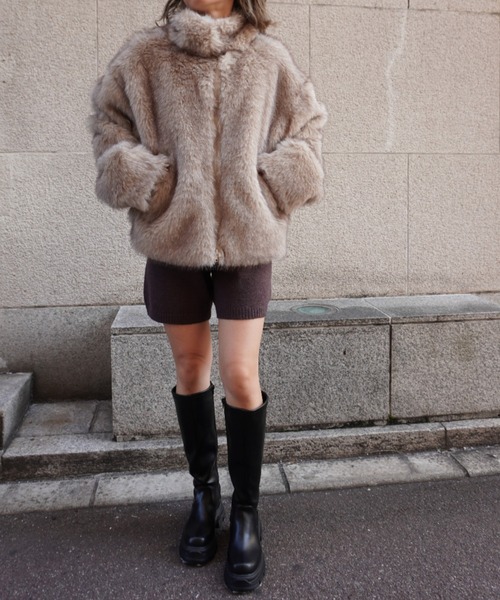 gossara（ゴサラ）の「【ZOZO限定アウター】フェイクファージャケット（その他アウター・レディース・ベージュ/ブラウン/その他/ライトブラウン/グレー/ブラック・FREE）」の19枚目の写真