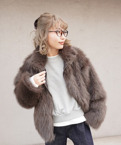 セール】【ZOZO限定】フェイクファージャケット（その他アウター