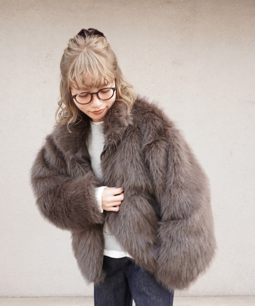 セール】【ZOZO限定】フェイクファージャケット（その他アウター