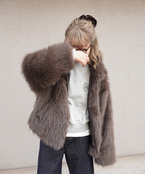 musinsa ファーコート フェイクファー ファージャケット 韓国 韓国トレンドファッション│UNE MANSION