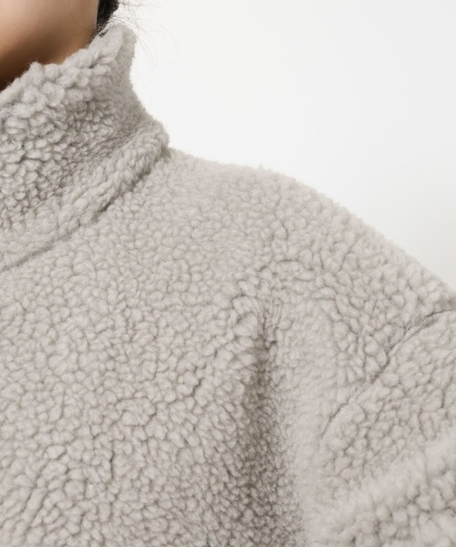 BABYLONE（バビロン）の「ウールボアブルゾン（ブルゾン・レディース・グレイッシュベージュ/ブラック・フリー）」の14枚目の写真