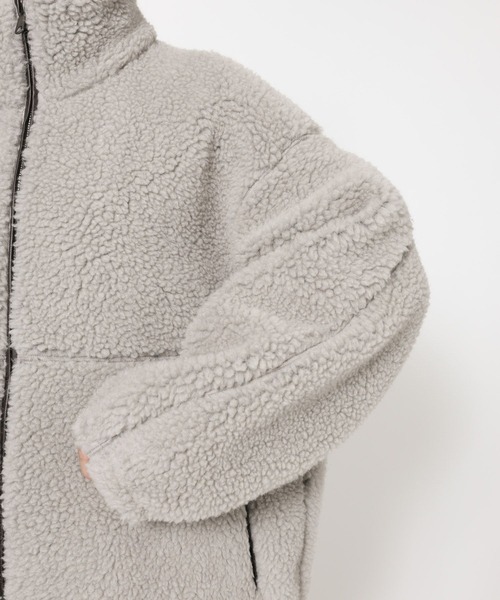 BABYLONE（バビロン）の「ウールボアブルゾン（ブルゾン・レディース・グレイッシュベージュ/ブラック・フリー）」の16枚目の写真
