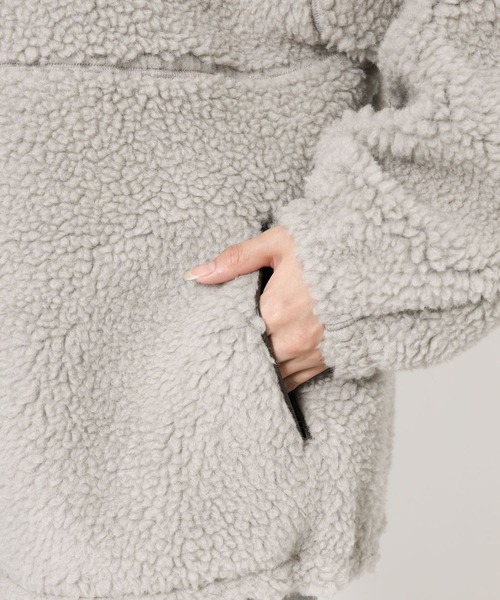 BABYLONE（バビロン）の「ウールボアブルゾン（ブルゾン・レディース・グレイッシュベージュ/ブラック・フリー）」の17枚目の写真