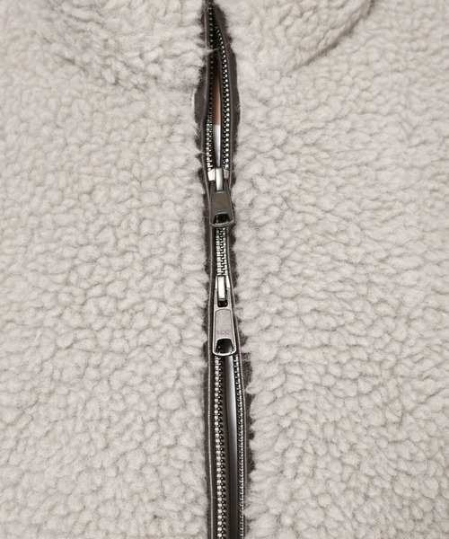 BABYLONE（バビロン）の「ウールボアブルゾン（ブルゾン・レディース・グレイッシュベージュ/ブラック・フリー）」の18枚目の写真