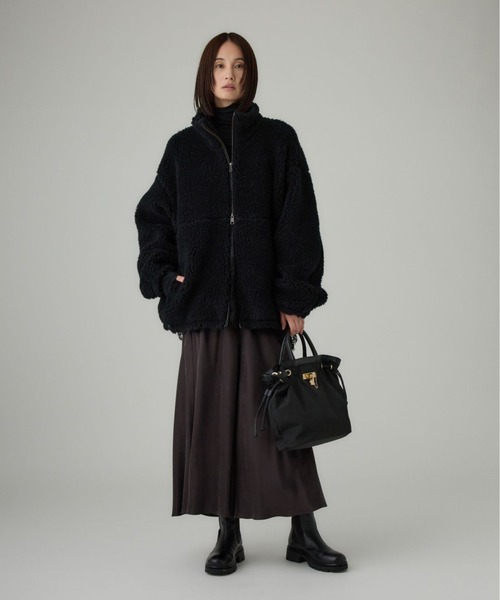 BABYLONE（バビロン）の「ウールボアブルゾン（ブルゾン・レディース・グレイッシュベージュ/ブラック・フリー）」の7枚目の写真