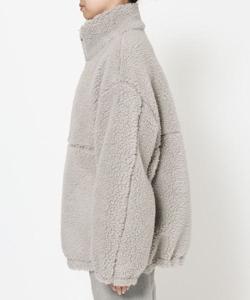 BABYLONE（バビロン）の「ウールボアブルゾン（ブルゾン・レディース・グレイッシュベージュ/ブラック・フリー）」の10枚目の写真