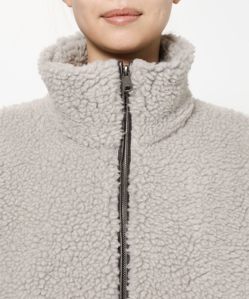 BABYLONE（バビロン）の「ウールボアブルゾン（ブルゾン・レディース・グレイッシュベージュ/ブラック・フリー）」の13枚目の写真