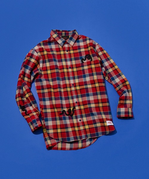.ENDRECHERI.(エンドリケリー)の「VINES FLANNEL CHECK SHIRT(シャツ/ブラウス・メンズ・レッド・M/L)」の1枚目の写真