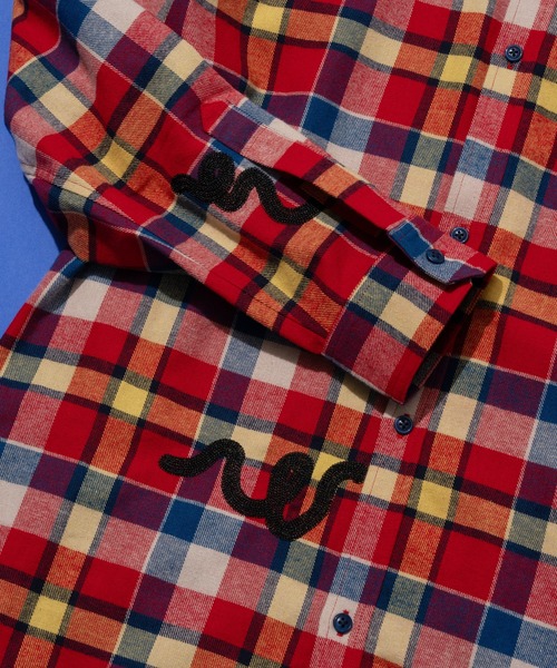 .ENDRECHERI.(エンドリケリー)の「VINES FLANNEL CHECK SHIRT(シャツ/ブラウス・メンズ・レッド・M/L)」の2枚目の写真