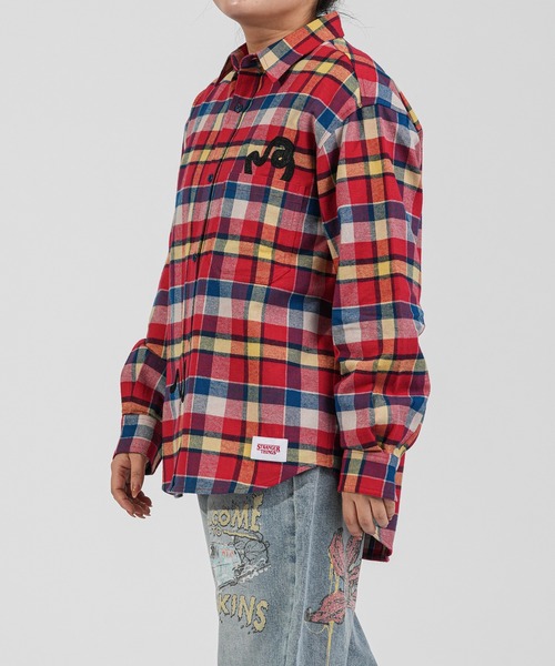 .ENDRECHERI.(エンドリケリー)の「VINES FLANNEL CHECK SHIRT(シャツ/ブラウス・メンズ・レッド・M/L)」の6枚目の写真