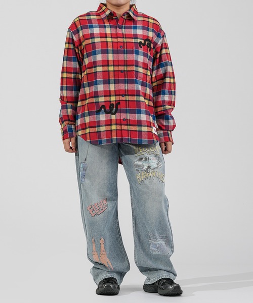 .ENDRECHERI.(エンドリケリー)の「VINES FLANNEL CHECK SHIRT(シャツ/ブラウス・メンズ・レッド・M/L)」の8枚目の写真