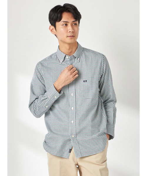 McGREGOR（マックレガー）の「微起毛ギンガムチェックシャツ（シャツ/ブラウス・メンズ・ブルー系その他2/イエロー/グリーン・M/XL/L）」の2枚目の写真