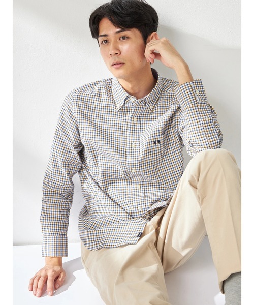 McGREGOR（マックレガー）の「微起毛ギンガムチェックシャツ（シャツ/ブラウス・メンズ・ブルー系その他2/イエロー/グリーン・M/XL/L）」の4枚目の写真