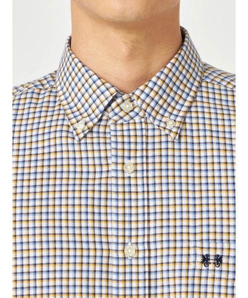 McGREGOR（マックレガー）の「微起毛ギンガムチェックシャツ（シャツ/ブラウス・メンズ・ブルー系その他2/イエロー/グリーン・M/XL/L）」の8枚目の写真