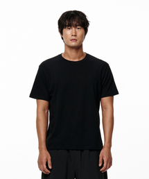 アスリットスタンダードフィットバックロゴTシャツ（ブラック/グレー）