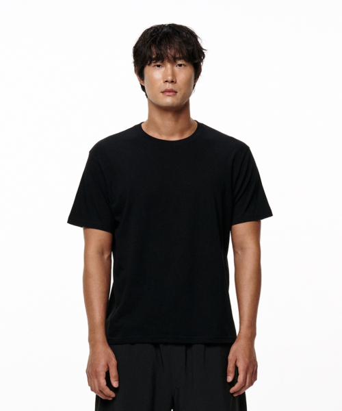 LIMELIGHT APPAREL(ライムライトアパレル)の「アスリットスタンダードフィットバックロゴTシャツ(ブラック/グレー)(Tシャツ/カットソー・メンズ・その他・SMALL/MEDIUM/LARGE/X-LARGE/XX-LARGE)」の1枚目の写真