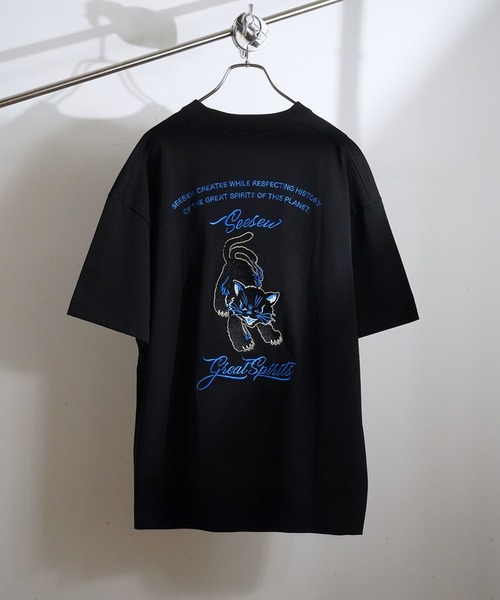 SeeSew(シーソー)の「【UNISEX】NEKOMATA SAGARA TEE/ネコマタサガラTシャツ(Tシャツ/カットソー・メンズ・ホワイト/チャコールグレー/ブラック・L/M)」の13枚目の写真