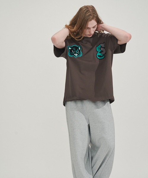 SeeSew(シーソー)の「【UNISEX】NEKOMATA SAGARA TEE/ネコマタサガラTシャツ(Tシャツ/カットソー・メンズ・ホワイト/チャコールグレー/ブラック・L/M)」の22枚目の写真