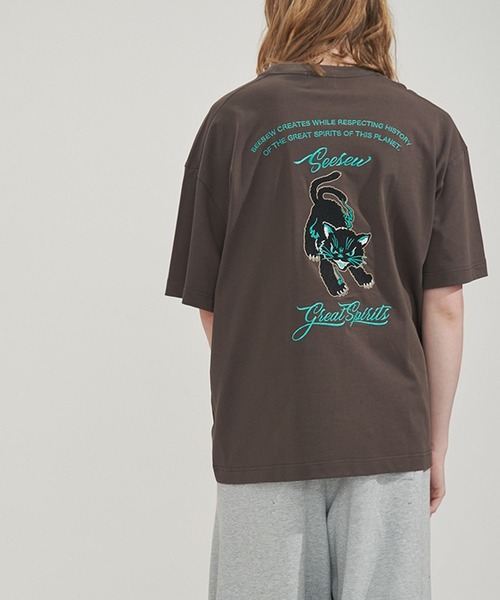 SeeSew(シーソー)の「【UNISEX】NEKOMATA SAGARA TEE/ネコマタサガラTシャツ(Tシャツ/カットソー・メンズ・ホワイト/チャコールグレー/ブラック・L/M)」の20枚目の写真
