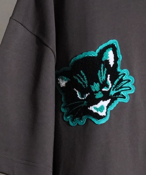 SeeSew(シーソー)の「【UNISEX】NEKOMATA SAGARA TEE/ネコマタサガラTシャツ(Tシャツ/カットソー・メンズ・ホワイト/チャコールグレー/ブラック・L/M)」の5枚目の写真