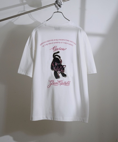 SeeSew(シーソー)の「【UNISEX】NEKOMATA SAGARA TEE/ネコマタサガラTシャツ(Tシャツ/カットソー・メンズ・ホワイト/チャコールグレー/ブラック・L/M)」の18枚目の写真