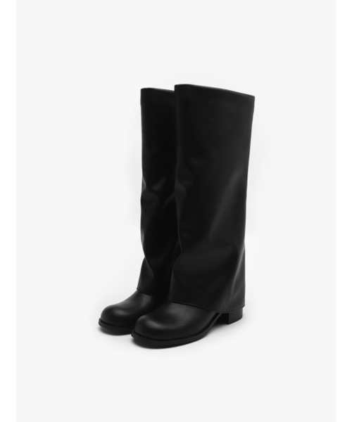 SAPPUN（サプン）の「Bellian ラウンド 折畳み ロングブーツ (5cm)（ブーツ・レディース・ブラック/ベージュ/ブラウン・22.5cm/23cm/23.5cm/24cm/24.5cm/25cm/25.5cm）」の5枚目の写真