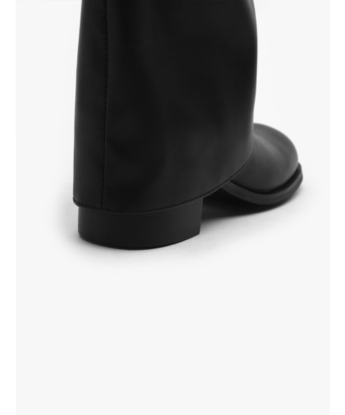 SAPPUN（サプン）の「Bellian ラウンド 折畳み ロングブーツ (5cm)（ブーツ・レディース・ブラック/ベージュ/ブラウン・22.5cm/23cm/23.5cm/24cm/24.5cm/25cm/25.5cm）」の7枚目の写真