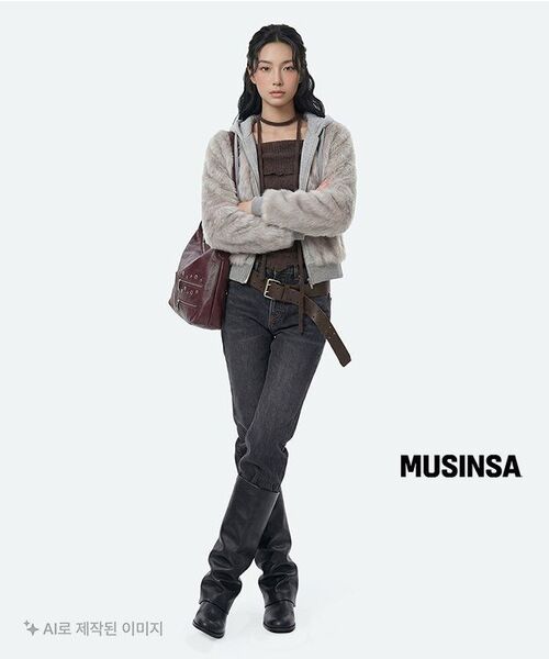 SAPPUN(サプン)の「Bellian ラウンド 折畳み ロングブーツ (5cm)(ブーツ・レディース・ブラック/ベージュ/ブラウン・22.5cm/23cm/23.5cm/24cm/24.5cm/25cm/25.5cm)」の15枚目の写真