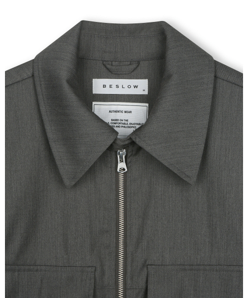 BESLOW（ビースロー）の「[ビスローXファッションチューブ削型]MILITARY ZIP-UP SHORT JACKET GREY（その他アウター・レディース・その他・SMALL/MEDIUM/LARGE/X-LARGE）」の2枚目の写真