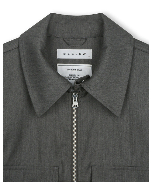 BESLOW（ビースロー）の「[ビスローXファッションチューブ削型]MILITARY ZIP-UP SHORT JACKET GREY（その他アウター・レディース・その他・SMALL/MEDIUM/LARGE/X-LARGE）」の3枚目の写真