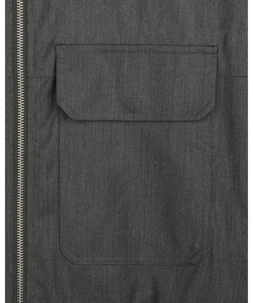 BESLOW（ビースロー）の「[ビスローXファッションチューブ削型]MILITARY ZIP-UP SHORT JACKET GREY（その他アウター・レディース・その他・SMALL/MEDIUM/LARGE/X-LARGE）」の4枚目の写真