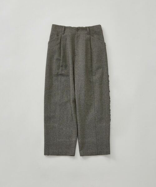 conges payes ADIEU TRISTESSE（コンジェ ペイエ アデュートリステス）の「サイドフリンジコットンパンツ（その他パンツ・レディース・キナリ/ブラック系その他・38）」の2枚目の写真